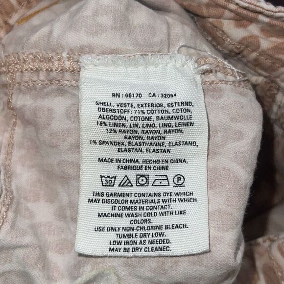 Anthro | by Anthropologie The Wanderer Utility Pants Leopard Print Neutral Sz 28 - Picture 8 of 8